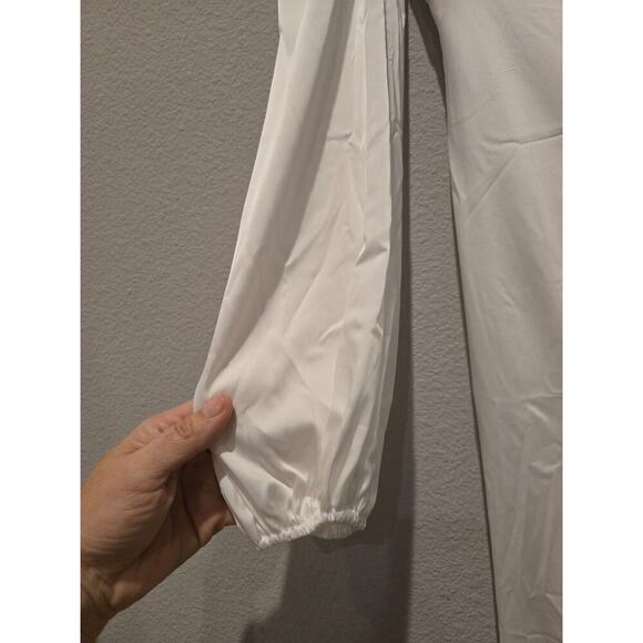 Mac Duggal Ivory One Shoulder Hi Low Dress Women's 6 Formal Wedding White Party - Picture 3 of 12